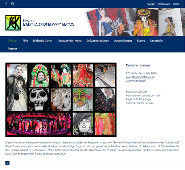 Screenshot 2 Website Karola Cermak