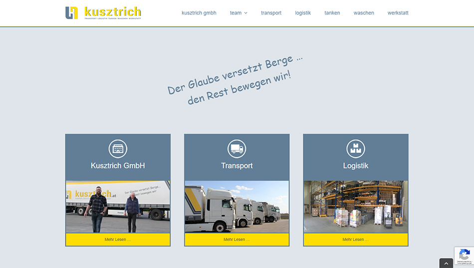 Kusztrich GmbH Website Seite 2