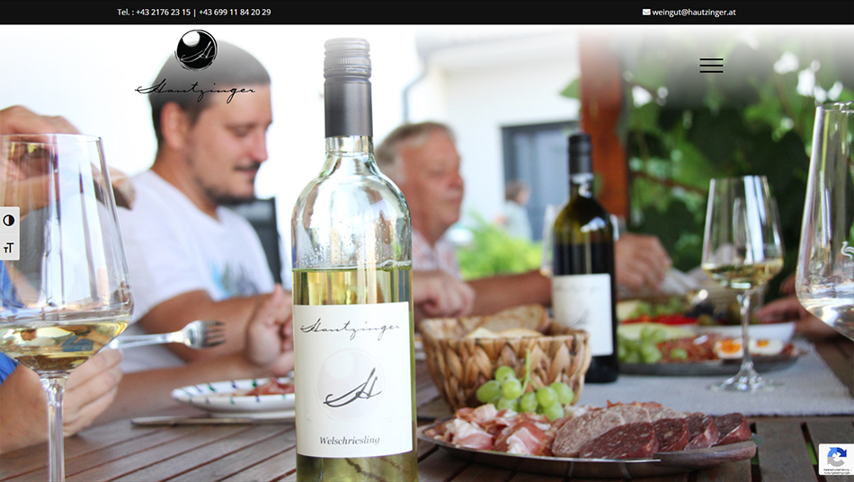 Weingut Hautzinger Website Startseite